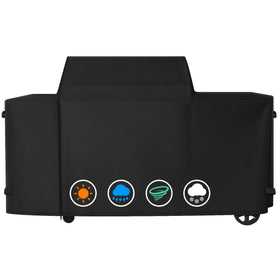 ZBXFCSH heavy duty cover shields Traeger Woodridge Pro from rain and snow.
