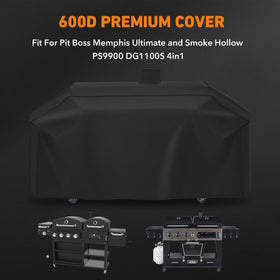 ZBXFCSH 600D cover fits DG1100S 4-in-1, reducing wear during outdoor grilling