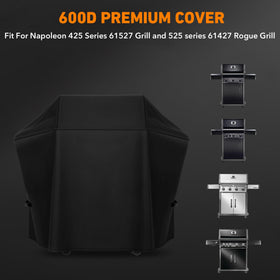 ZBXFCSH Napoleon 525 Rogue cover shields the grill from moisture and dirt.