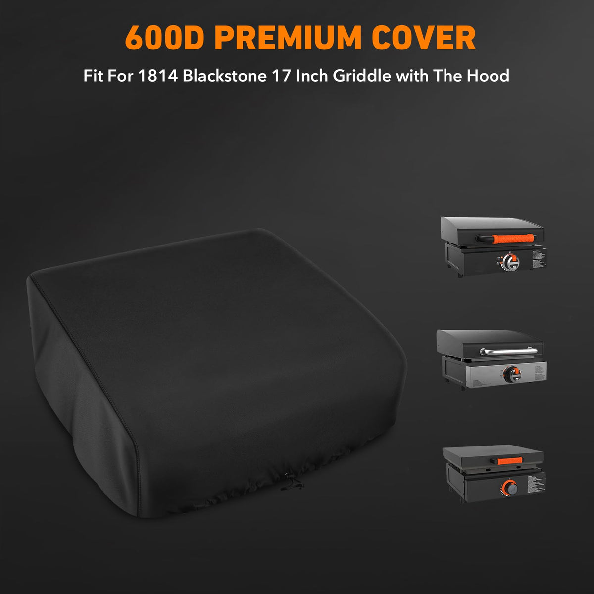 ZBXFCSH 600D polyester grill cover protects against rain and snow while remaining flexible.