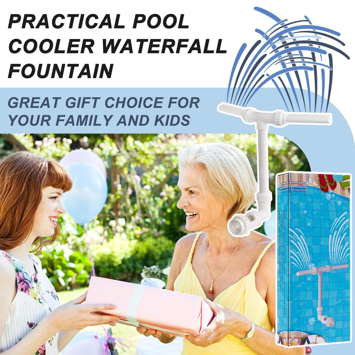 ZCONIEY family-friendly fountain offering interactive water play
