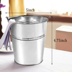 Weather-resistant galvanized steel buckets suitable for outdoor use