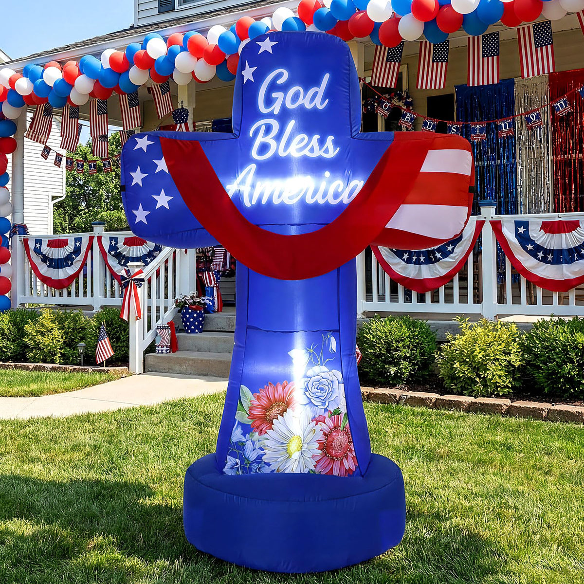 ZeahVeyora versatile patriotic decor for garden balcony or porch