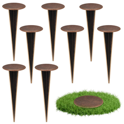 Zealor brass boundary marker 8-pack marks property lines for reliable reference.