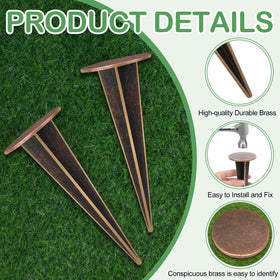 Zealor heavy-duty brass survey pin withstands outdoor wear and tear.