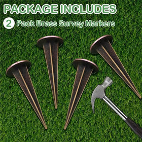 Zealor weather-resistant brass marker resists sun and rain for long-term use.
