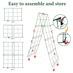 ZeanSciulpt Cucumber Trellis durable top hinge ensures long-lasting stability during heavy yields