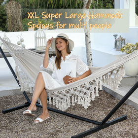 ZEANTZ hammock with 550 lb capacity supports two for shared outdoor moments.