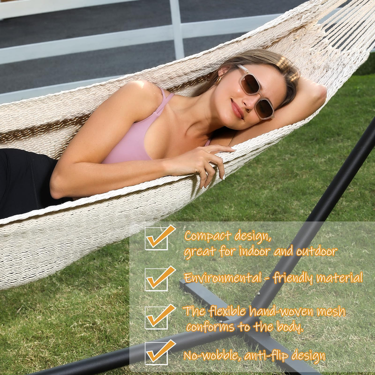 ZEANTZ outdoor hammock in backyard setup for patio lounging