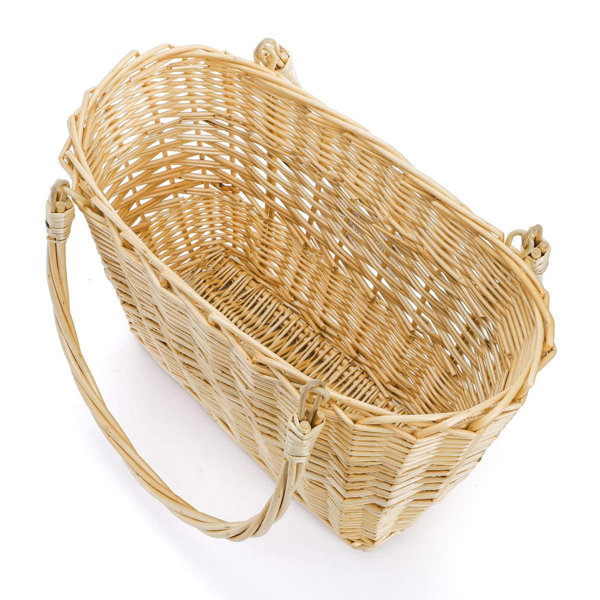 ZEAYEA storage basket with double handles for versatile use.