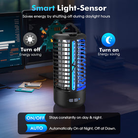 Zechuan dual-light fly zapper with gentle desk lamp glow.