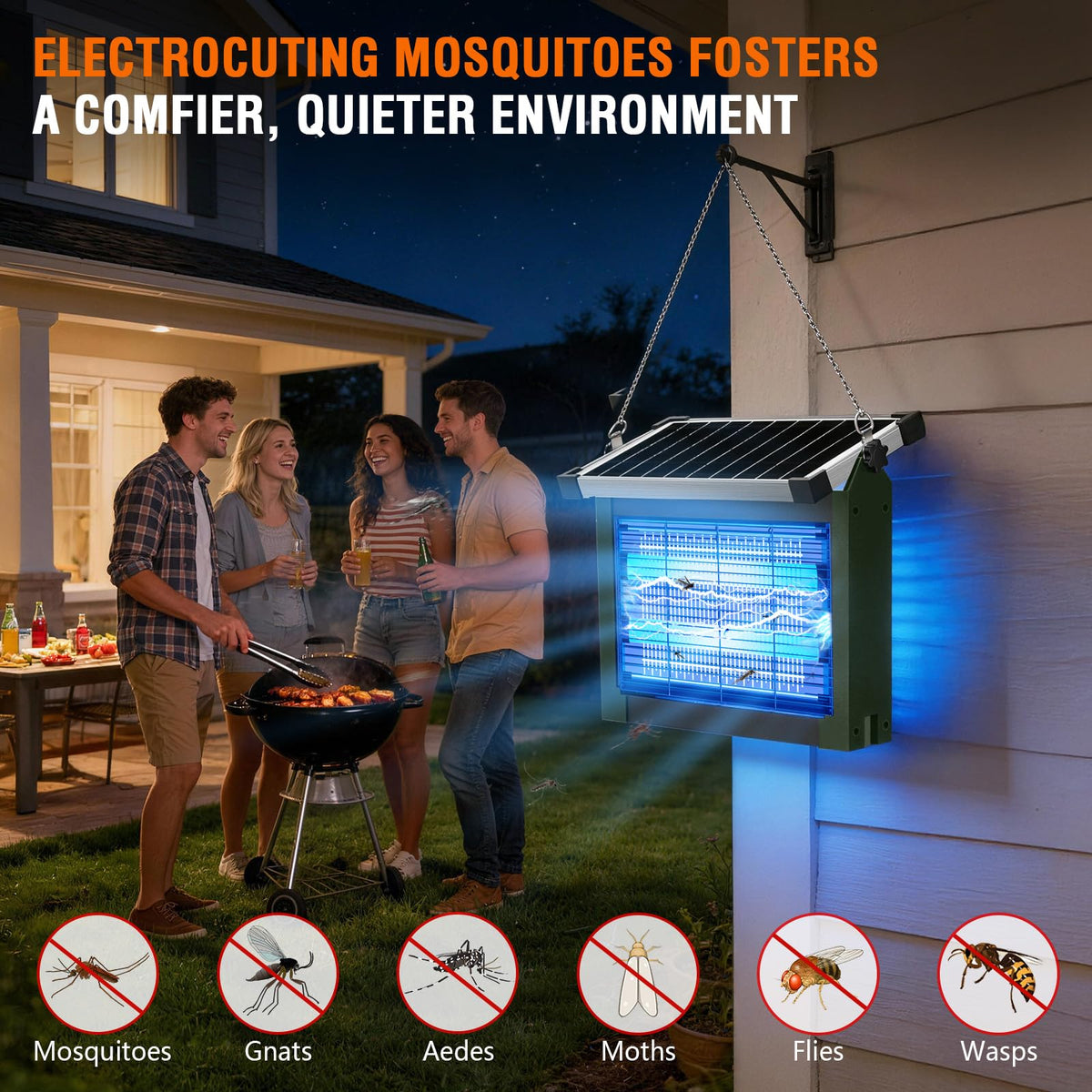 Zechuan solar panel charges the device during the day for nighttime readiness