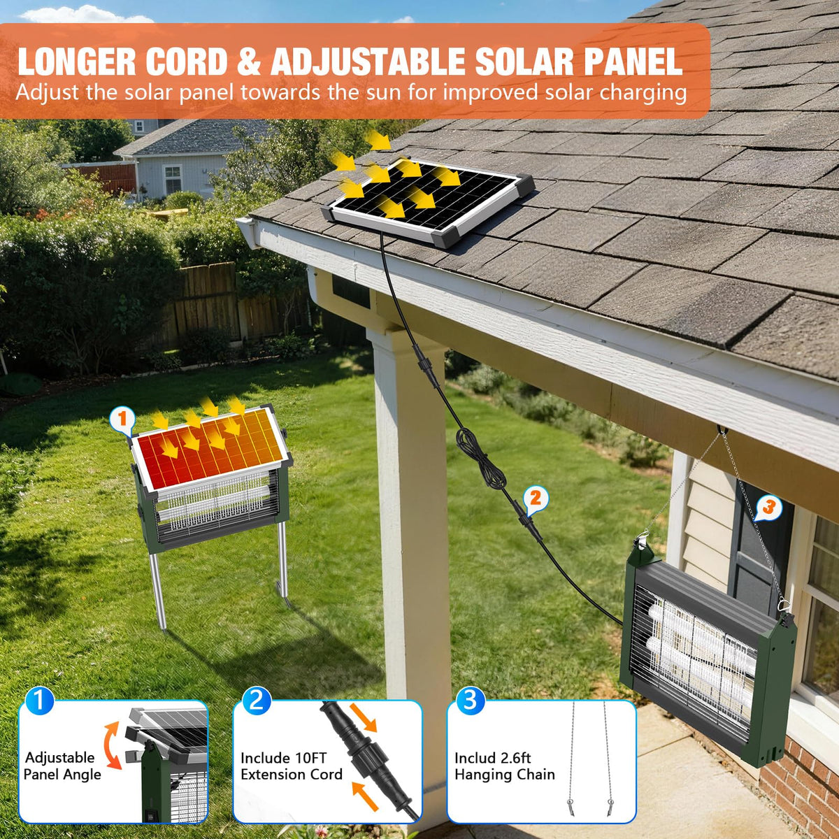 Zechuan ten-foot solar cable enables flexible setup outdoors