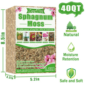 ZeeDix 2.2 lb compressed moss brick ready for storage and expansion