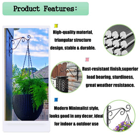 ZEECER 10-inch bracket mounted on fence post for lightweight planters