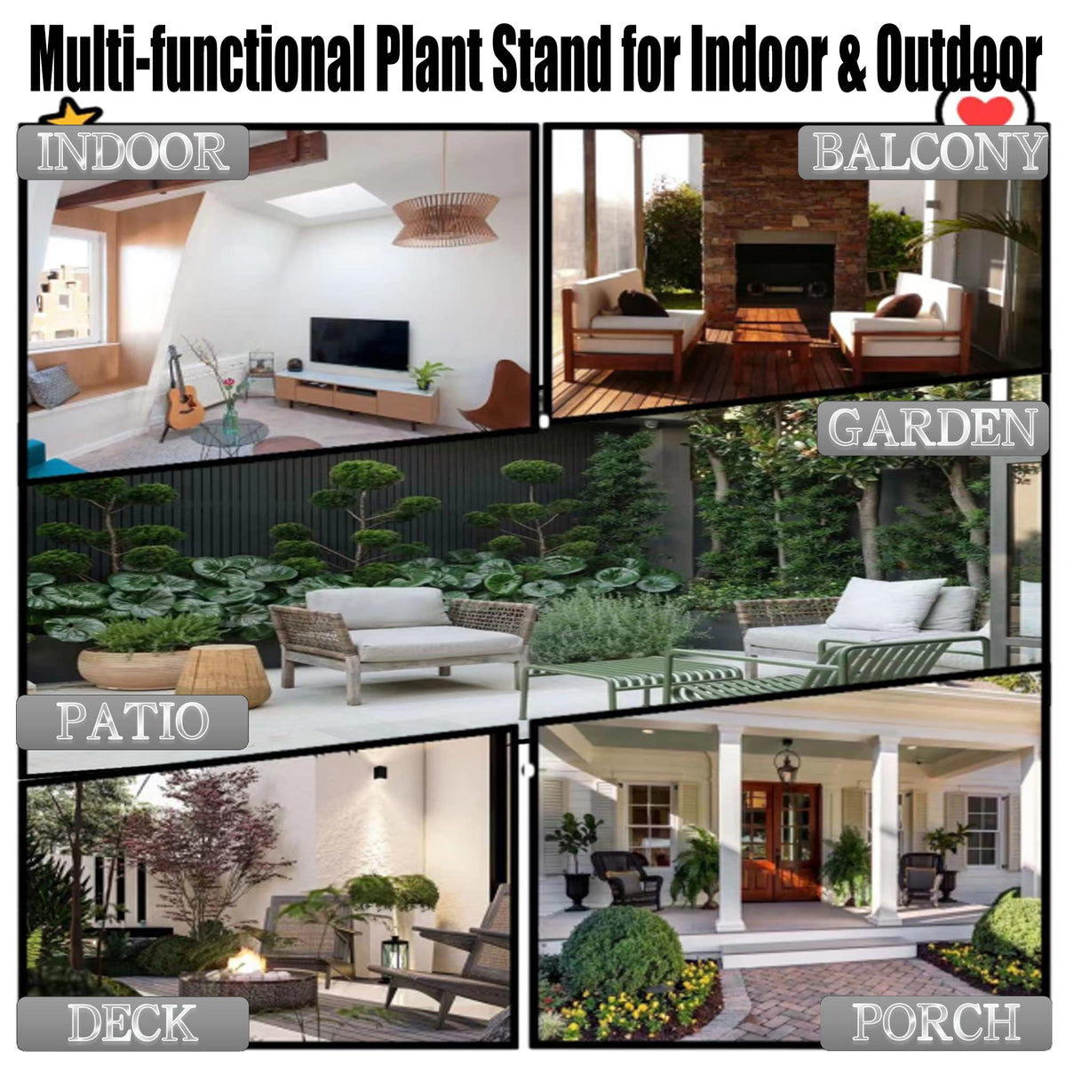 ZEECER plant stand displaying a lush arrangement for display