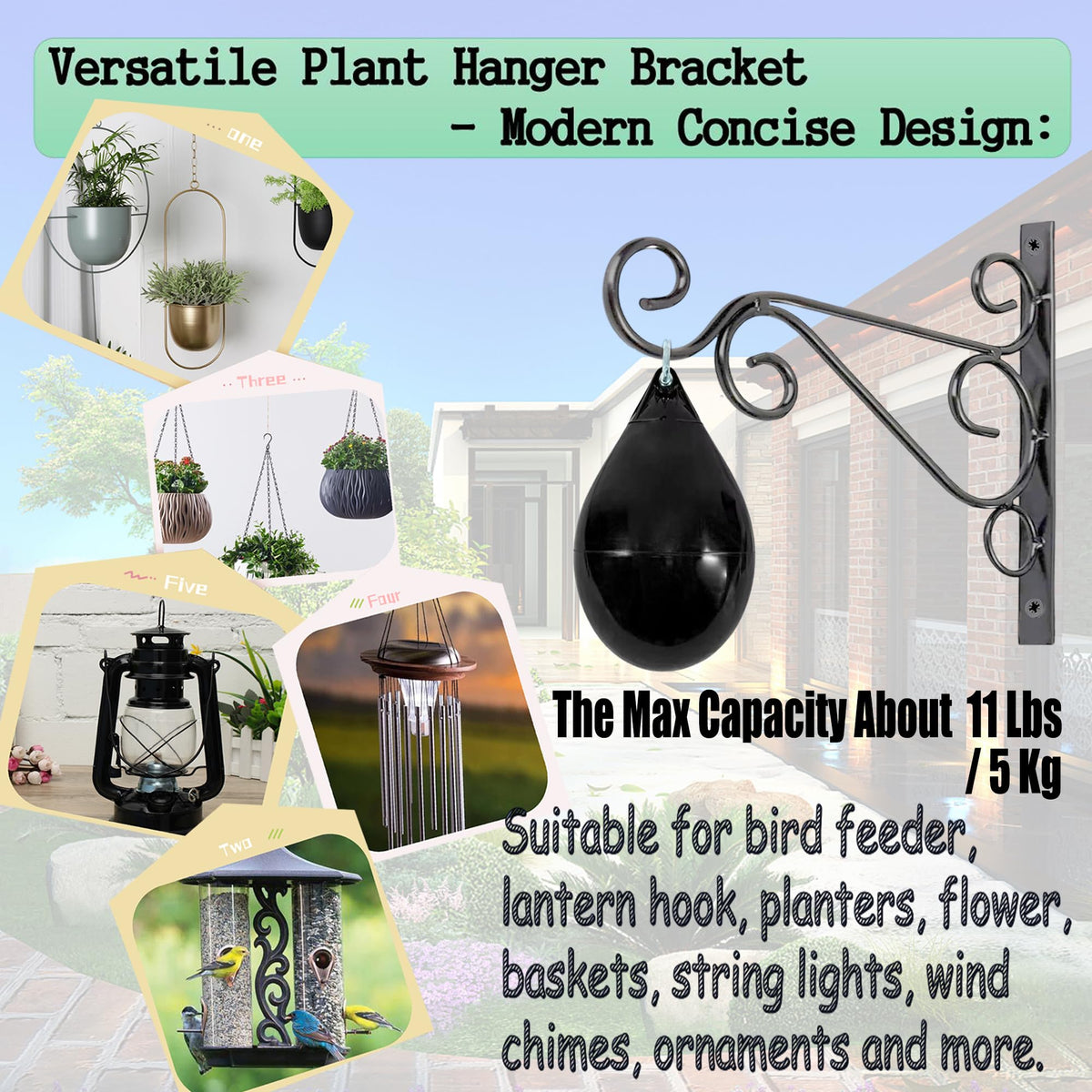 ZEECER rust-proof metal hanger with durable finish for indoor/outdoor use
