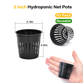Zeedix 2inch net pot durable UV-resistant plastic for outdoor hydroponics.