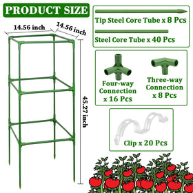 ZeeDix 3-tier telescoping height trellis supports growth from early to mature plants.