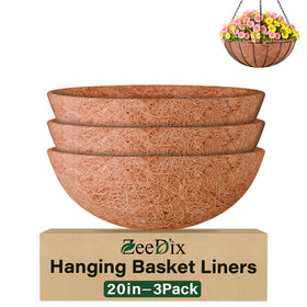 ZeeDix 3-pack coconut liner close-up shows natural breathable coco fiber