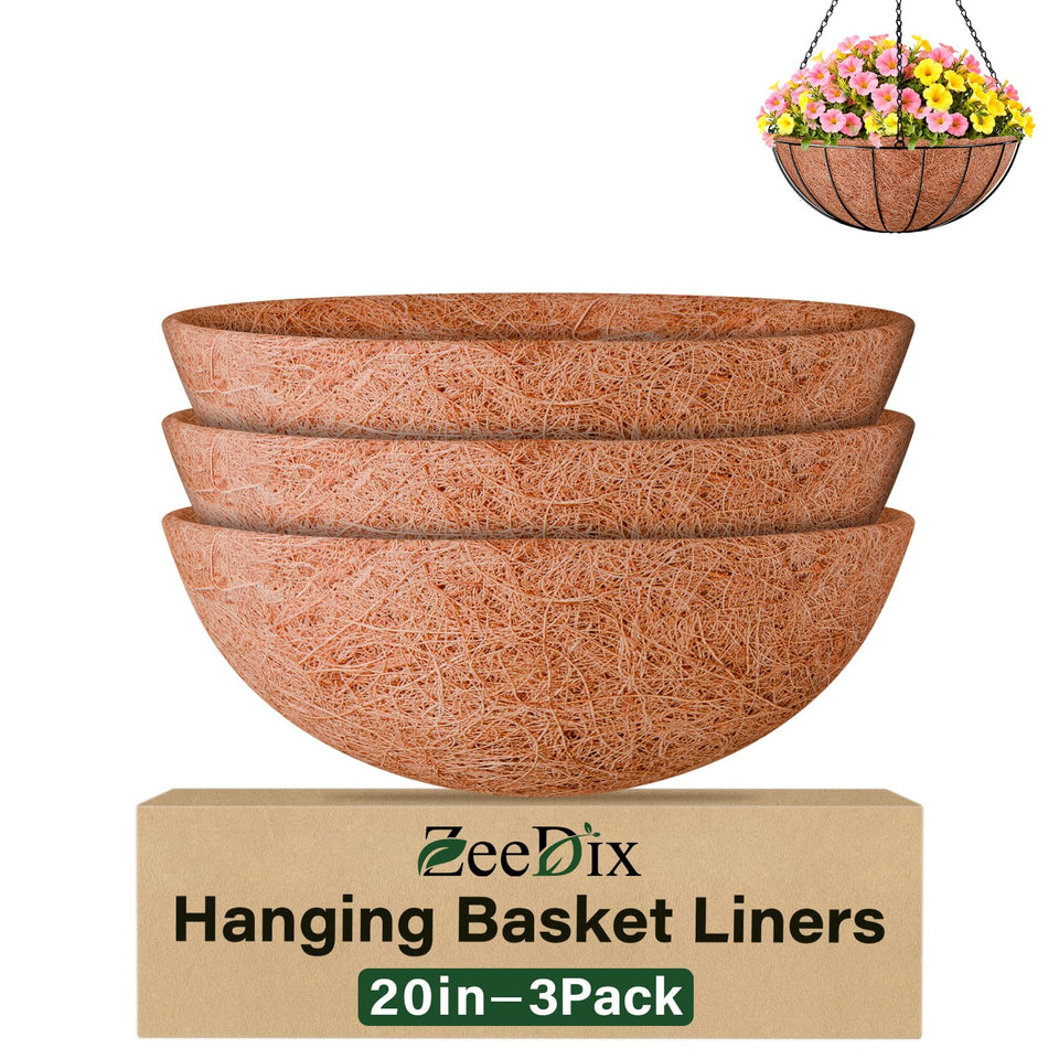 ZeeDix 3-pack coconut liner close-up shows natural breathable coco fiber