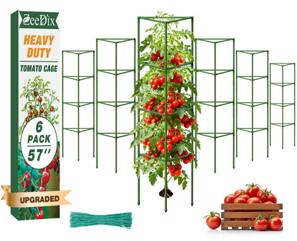 ZeeDix 57-inch tomato cage in a compact fold for easy storage.