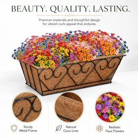 ZeeDix artificial daisies close-up shows fade-resistant color