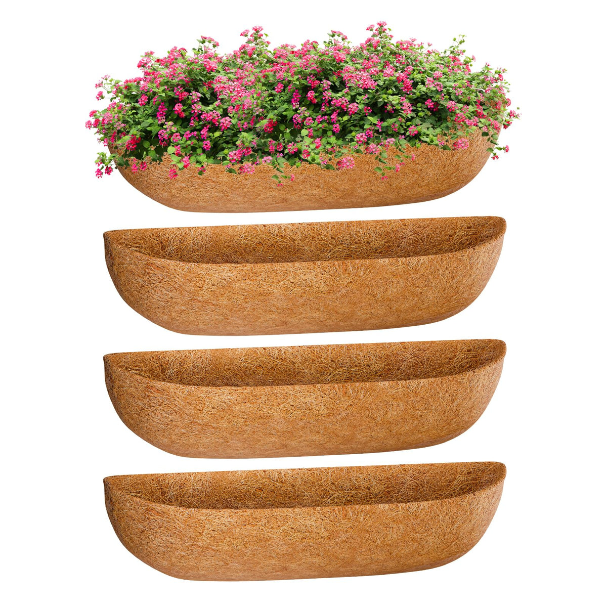 ZeeDix coconut liner, 24-inch diameter, ready for planters to boost drainage and airflow.