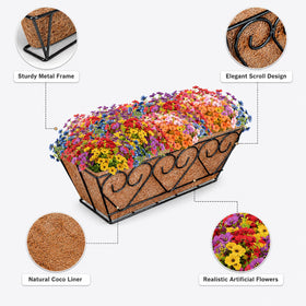 ZeeDix coconut liner inside window box supports breathability
