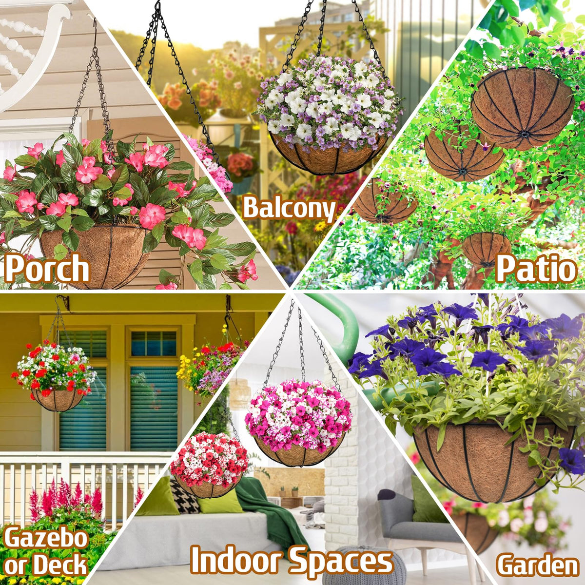 ZeeDix versatile baskets suit flowers, grasses, succulents, and more.