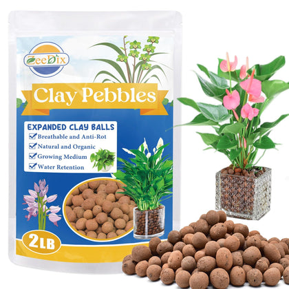 ZeeDix leca pebbles closeup show porous texture for improved root oxygenation.