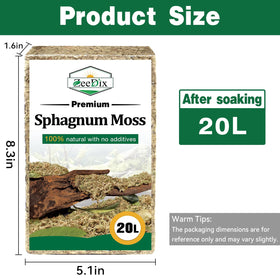 Zeedix moss provides aeration in terrariums and habitats