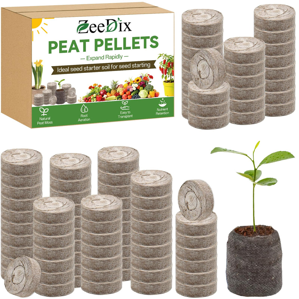 Zeedix 36mm peat pellets dry pack for easy storage and use.