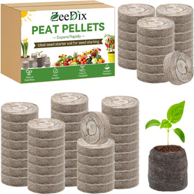 Zeedix 50mm peat pellets pack front ready for planting