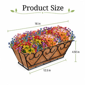 ZeeDix railing planter box side angle highlights weather-resistant frame