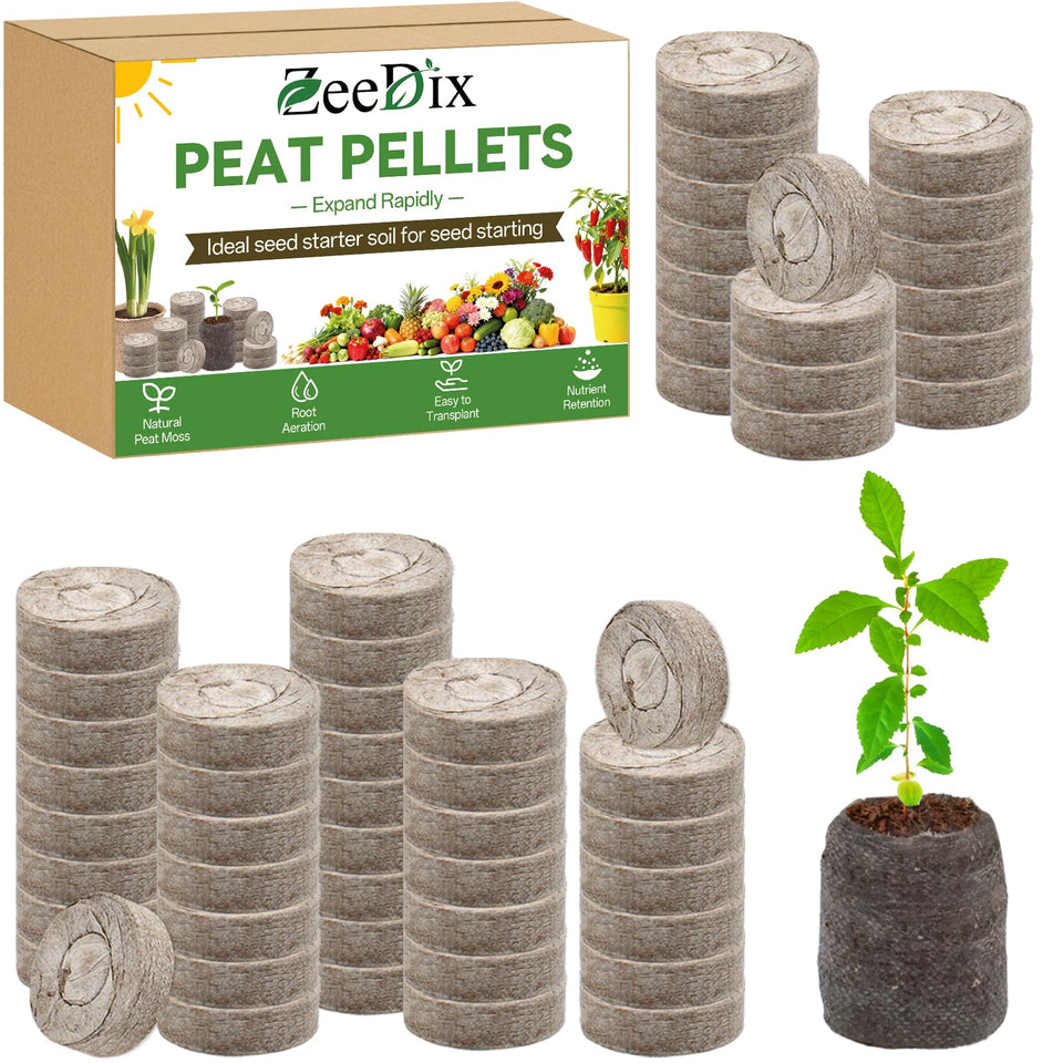 ZeeDix 36mm seed pellets pack ready for germination and transplant