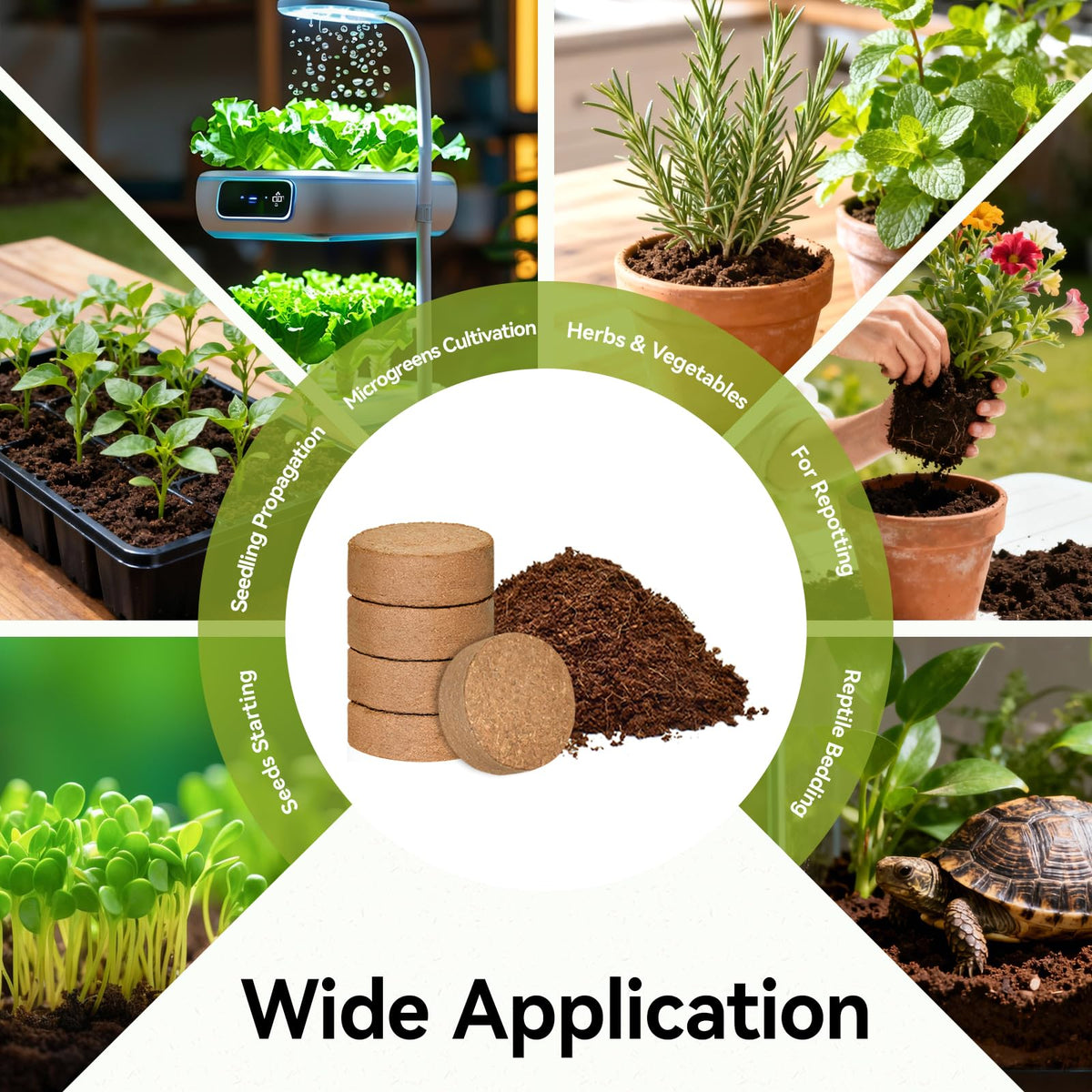 ZeeDix coco coir for vegetables, herbs, and flowers seed starting