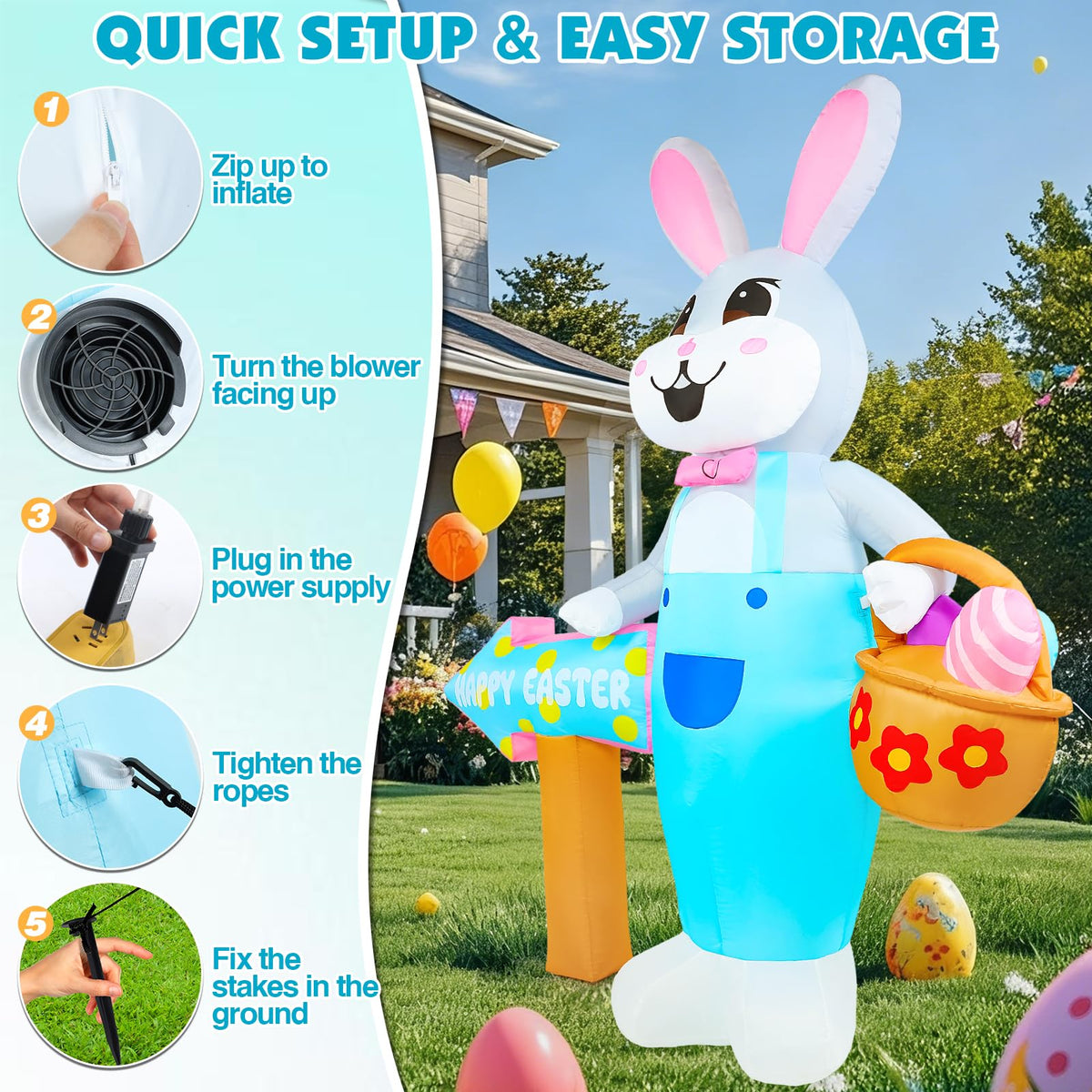Zeepair inflatable stores compactly when deflated.