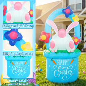 Zeepair Easter inflatable with LED illumination for nighttime charm and visibility