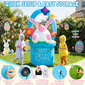 Zeepair spring yard display for family friendly Easter celebrations