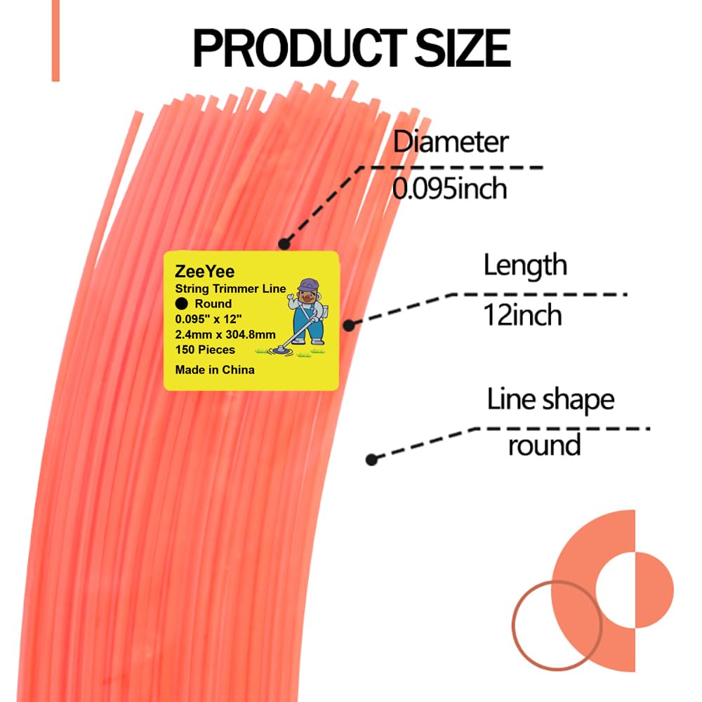 ZeeYee precut line being loaded into a trimmer head