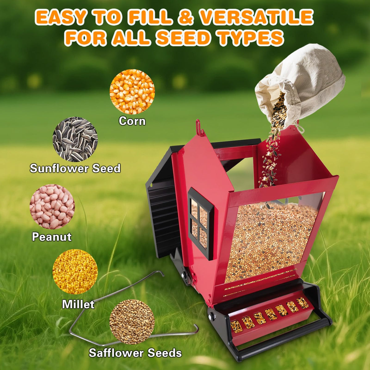 Adjustable metal tension springs on ZeHaiYlf feeder for secure feeding