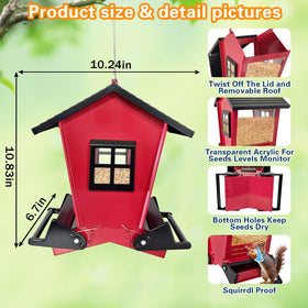 Triple squirrel defense system on ZeHaiYlf feeder deters intruders