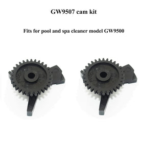Pack interior view highlighting two GW9507 cam kits for GW9500 cleaners.
