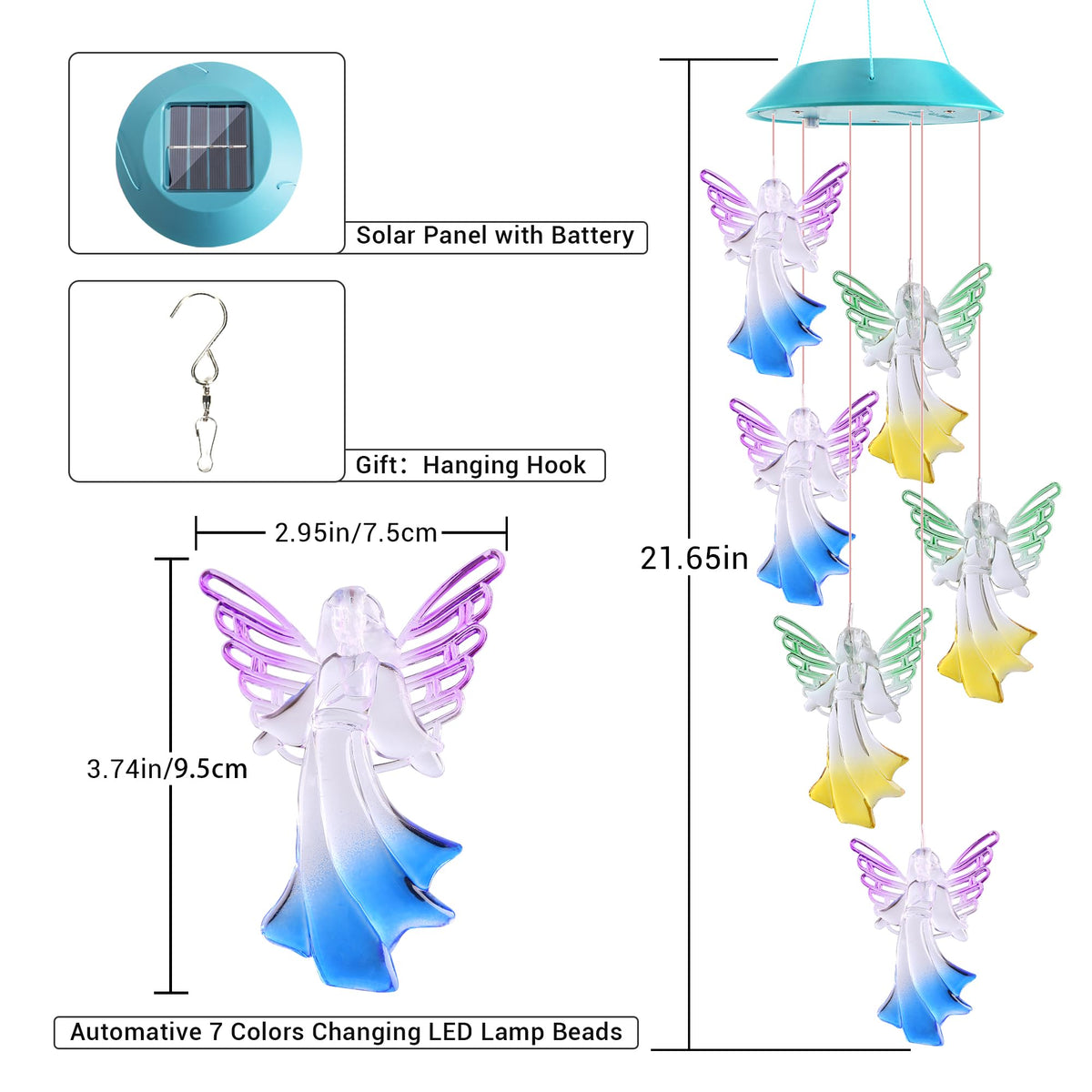 Zeiliuled Solar Angel Lights solar powered decor for all seasons.