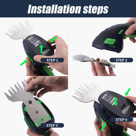 Zeite 7.2V 4-inch grass shear clearing lawn edges.