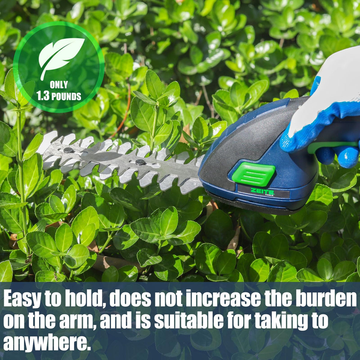Zeite 7.2V compact cordless design for easy reach.