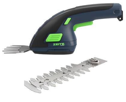 Zeite 7.2V grass shear blade close-up for precise edge trimming.
