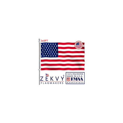 ZEKVY 3x5 outdoor flag in durable polyester showing vibrant colors for long-lasting outdoor display