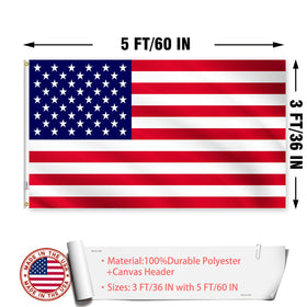 ZEKVY heavy-duty flag features a canvas header for rugged year-round use
